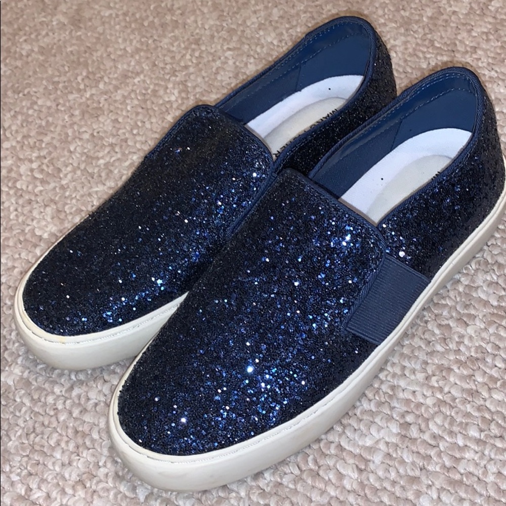Navy sparkle/glitter Marc fisher slip on sneakers